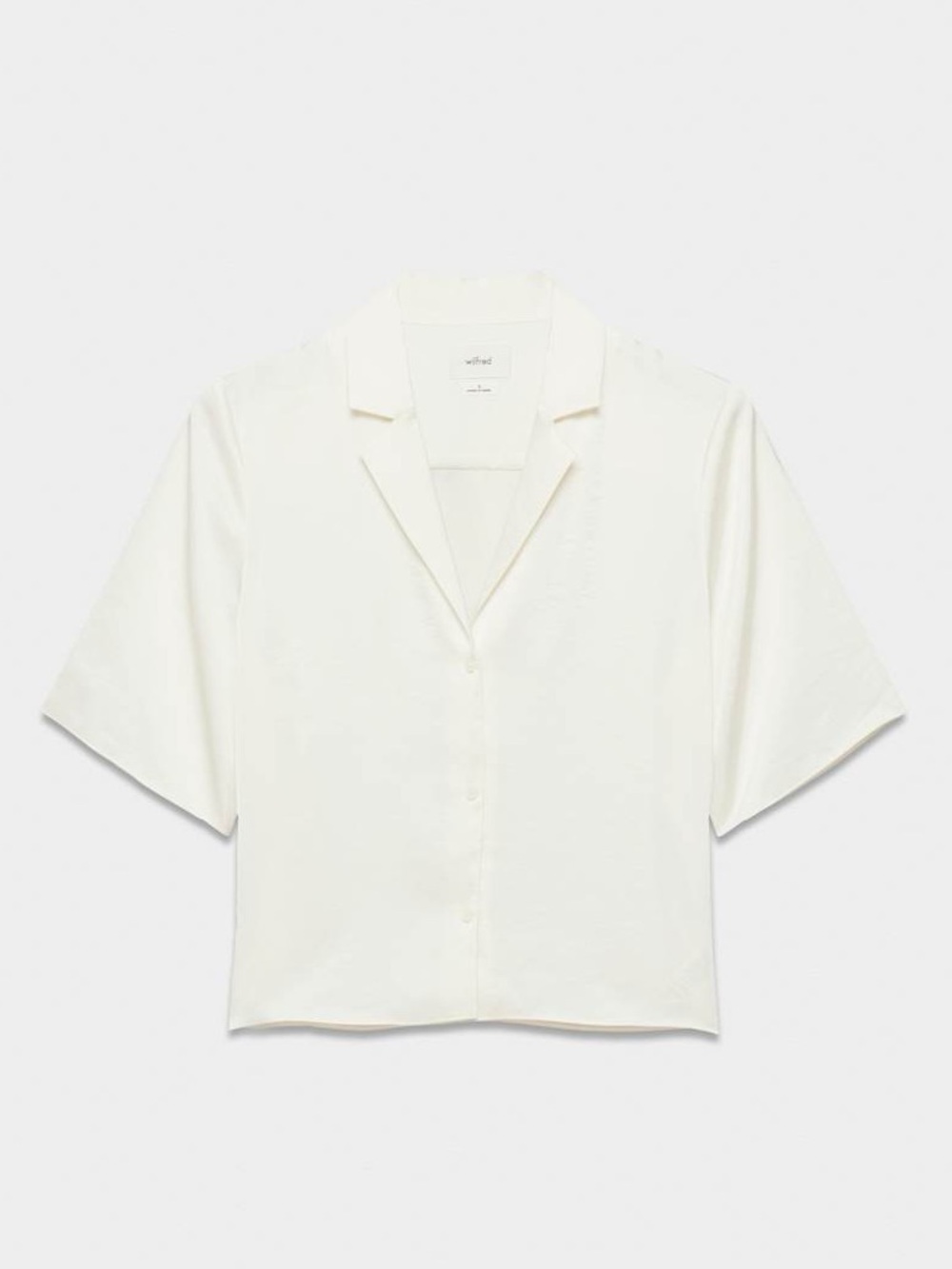 Aritzia Wilfred Beso Satin Shirt
Shortsleeve Japanese Button-up Blouse - Size L - Picture 3 of 10